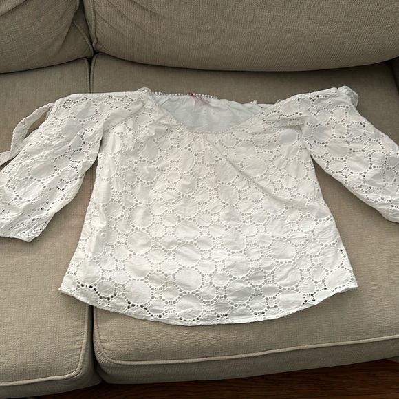 Parker Tops - Parker shirt cut out sleeve top s white